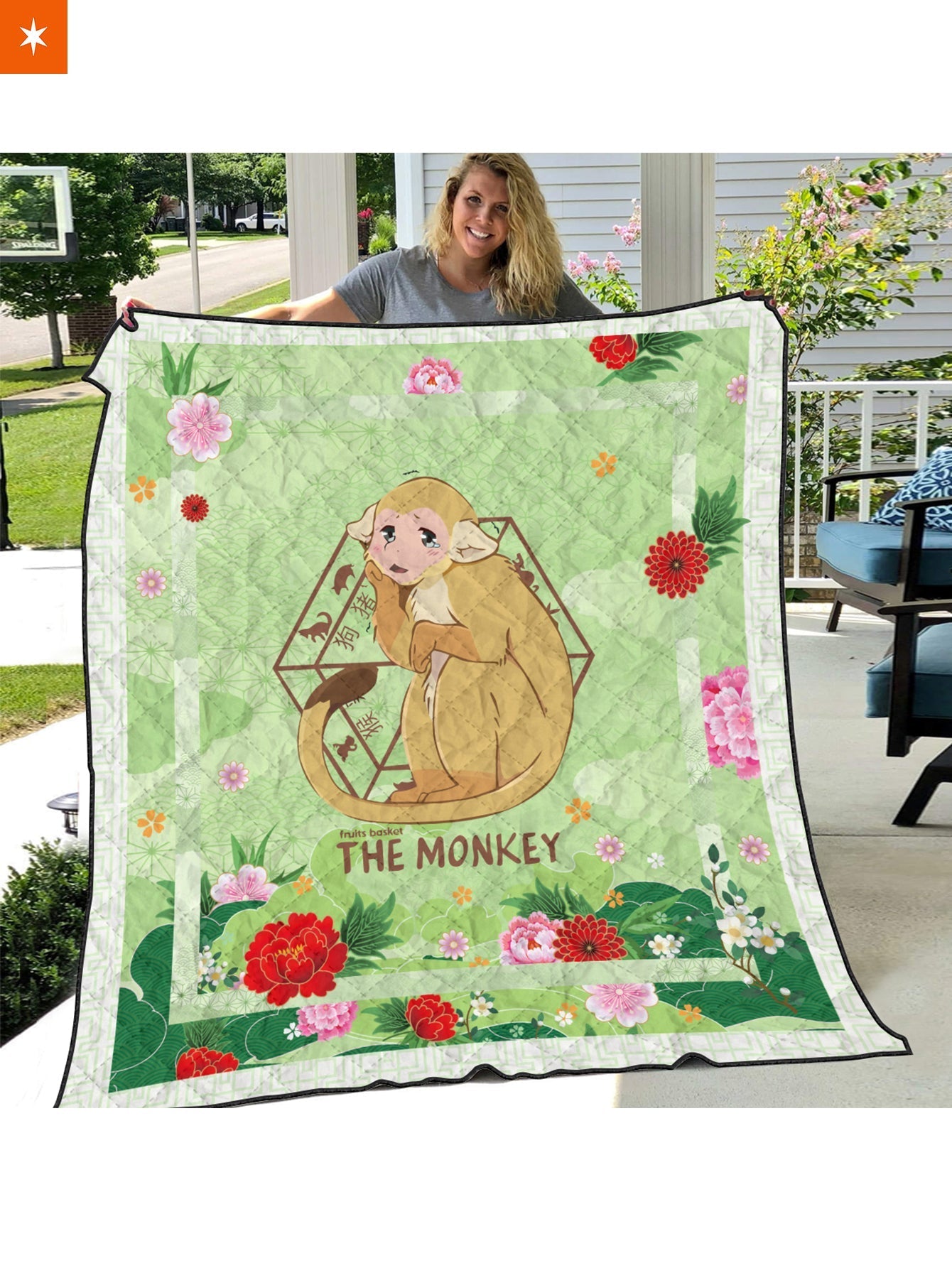 Fandomaniax - Ritsu The Monkey Quilt Blanket