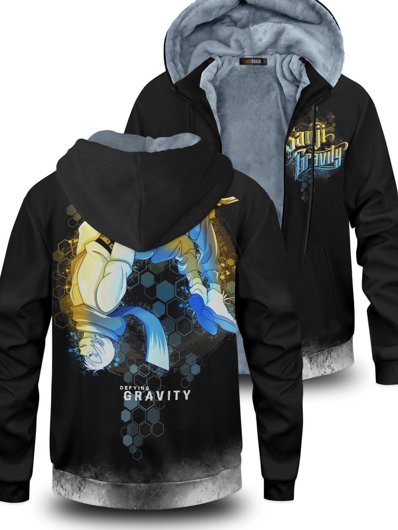 Fandomaniax - Black Leg Gravity Velvet Hoodie