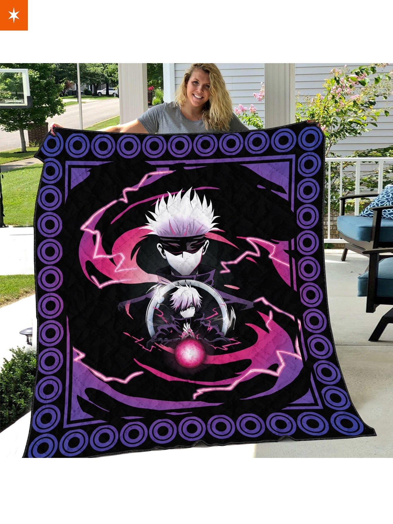 Fandomaniax - Satoru Gojo Quilt Blanket