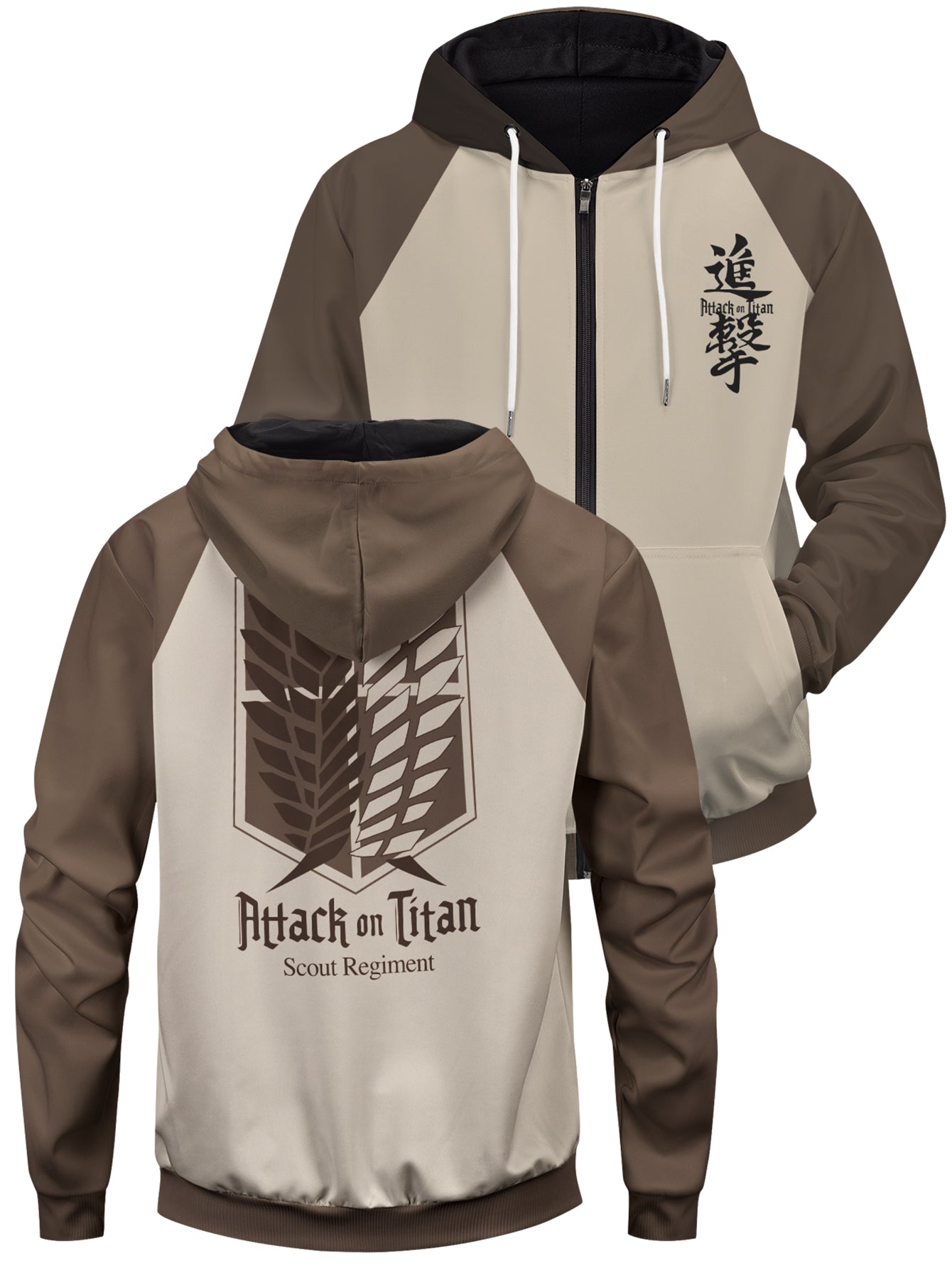 Fandomaniax - Scout Regiment Unisex Zipped Hoodie