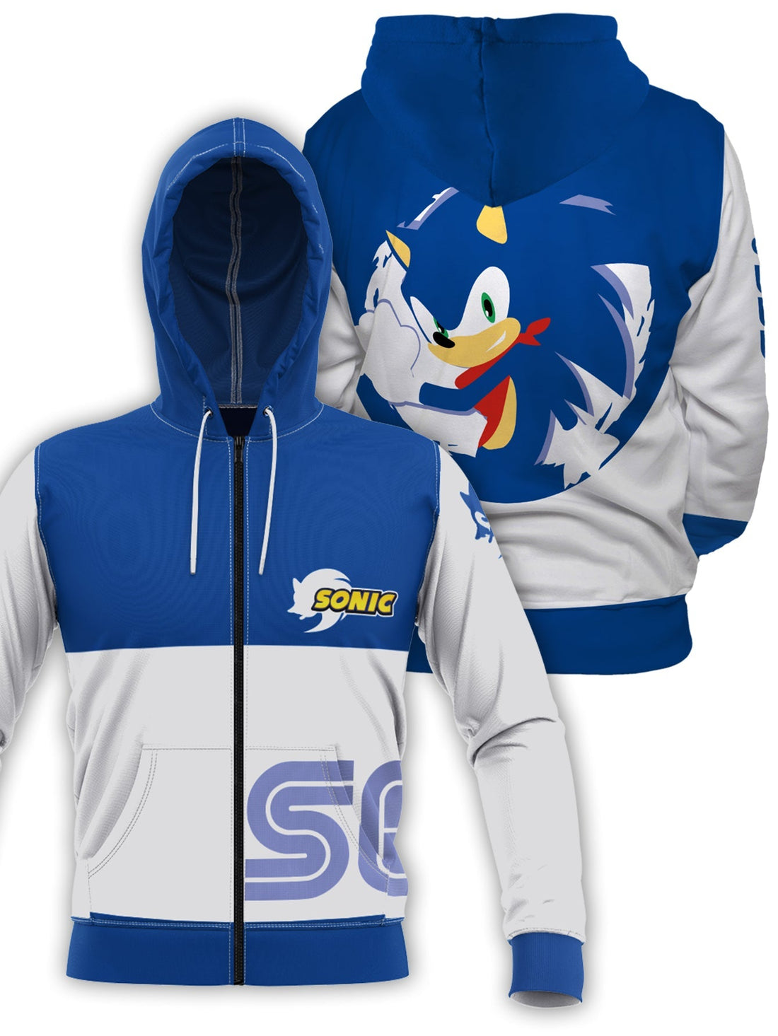 Fandomaniax - Sega Sonic Unisex Zipped Hoodie