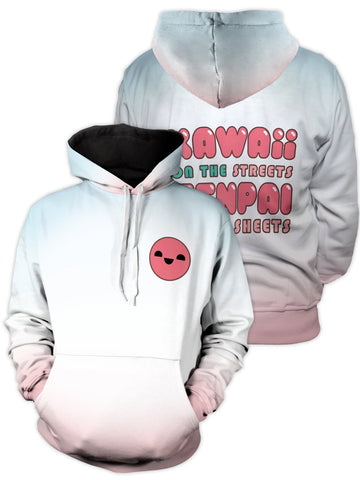 Fandomaniax - Senpai in the Sheets Unisex Pullover Hoodie