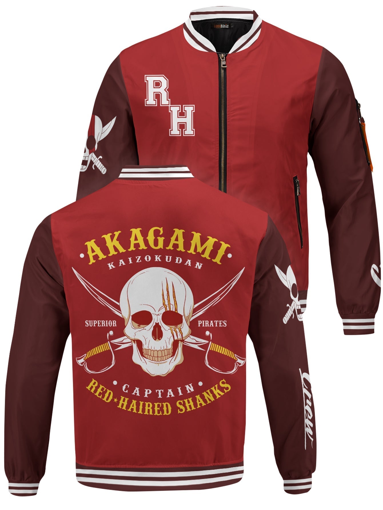 Fandomaniax - Red Hair Jersey Bomber Jacket