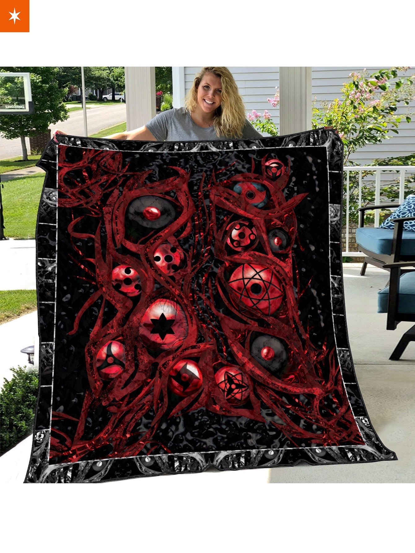 Fandomaniax - Sharingan Eyes Quilt Blanket