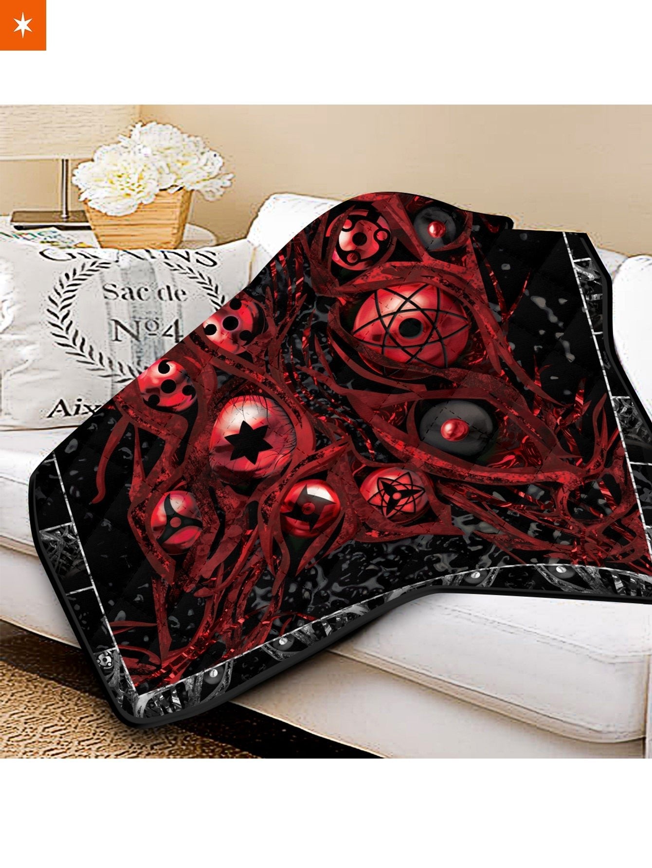 Fandomaniax - Sharingan Eyes Quilt Blanket