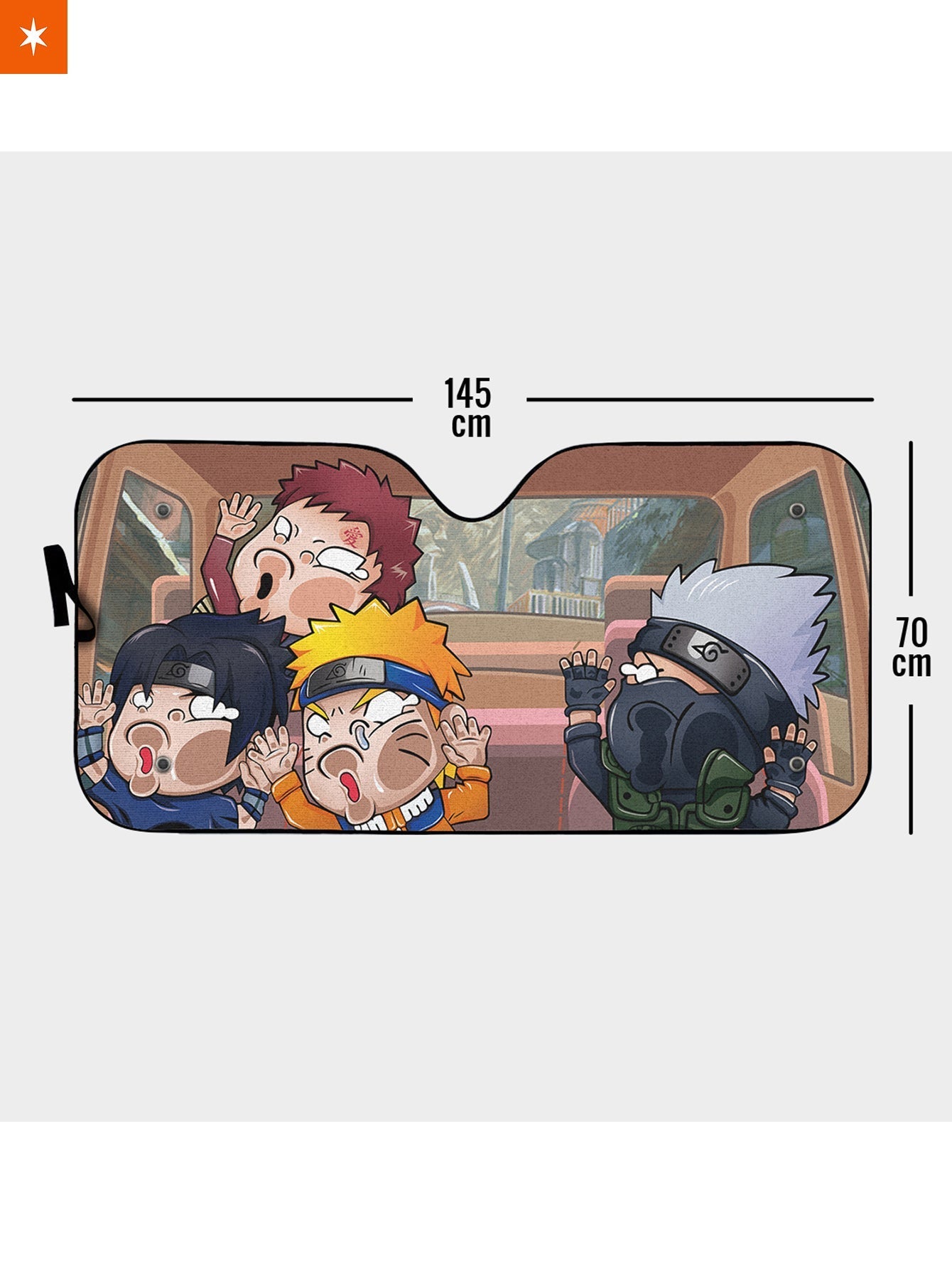 Fandomaniax - Shippuden Squeezed Face Auto Sun Shade