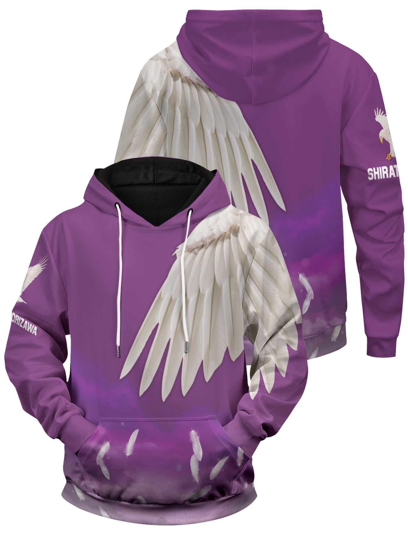 Fandomaniax - Shiratorizawa White Eagle Unisex Pullover Hoodie