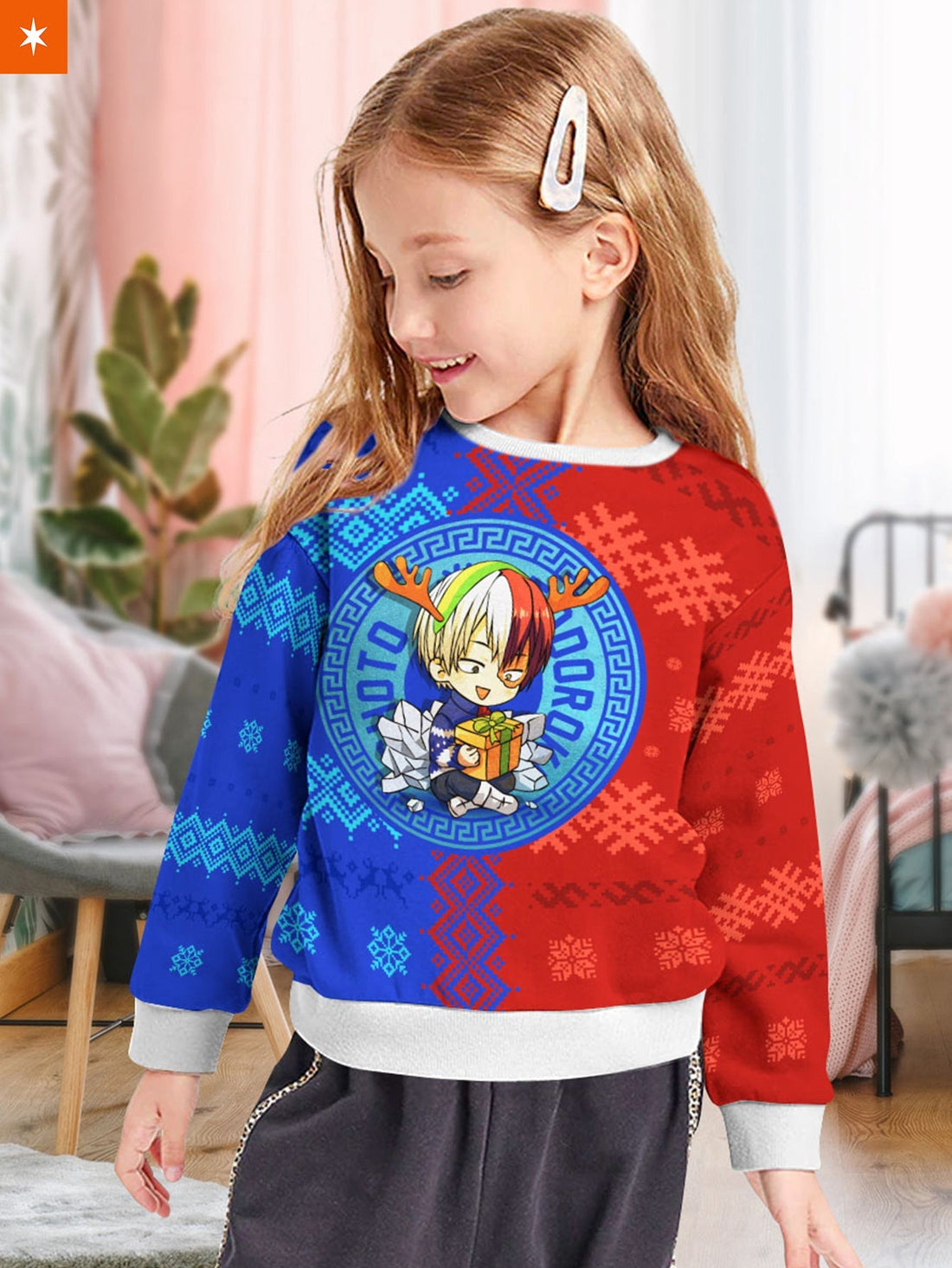 Fandomaniax - Shoto Xmas Kids Unisex Wool Sweater