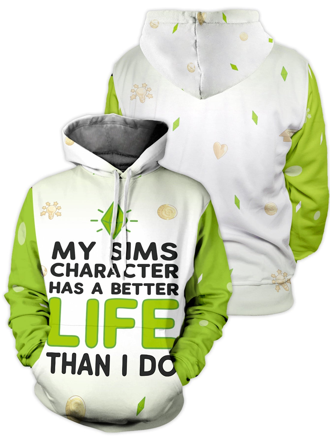 Fandomaniax - Sims Life Unisex Pullover Hoodie