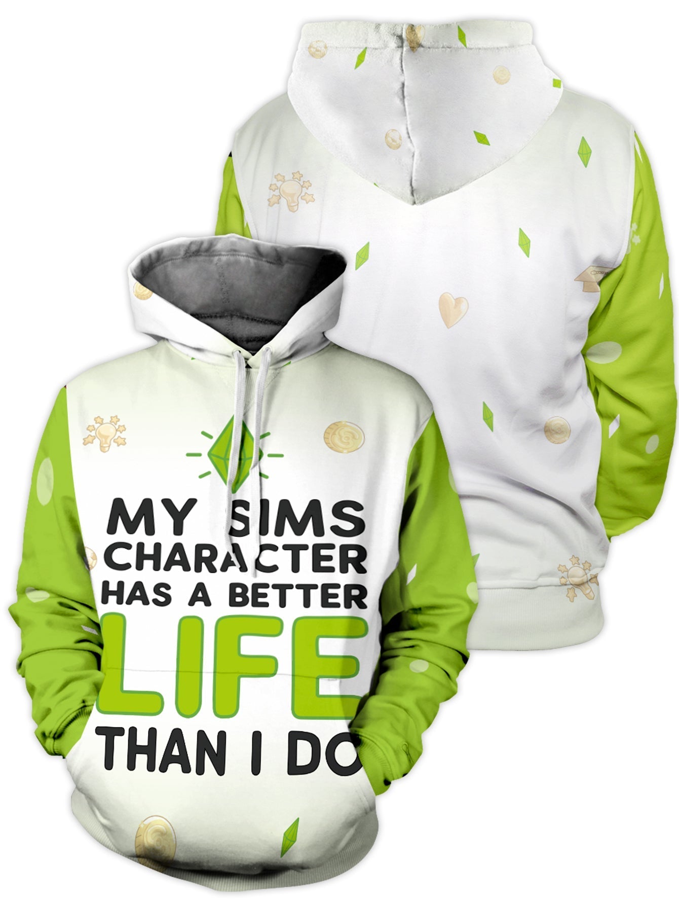 Fandomaniax - Sims Life Unisex Pullover Hoodie