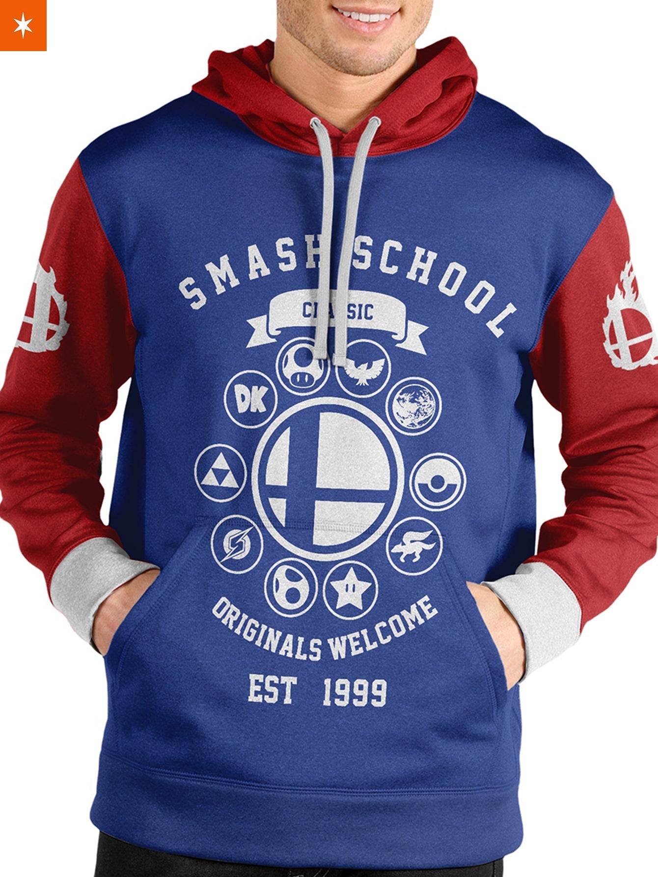 Fandomaniax - Smash Bros School Unisex Pullover Hoodie