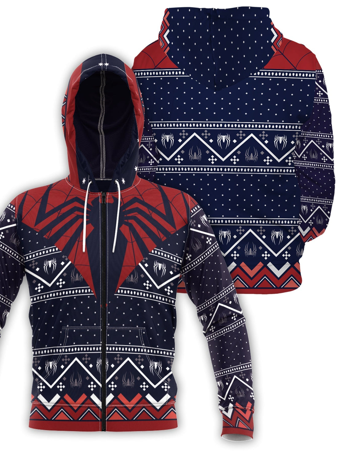 Fandomaniax - Spider Sense Christmas Unisex Zipped Hoodie