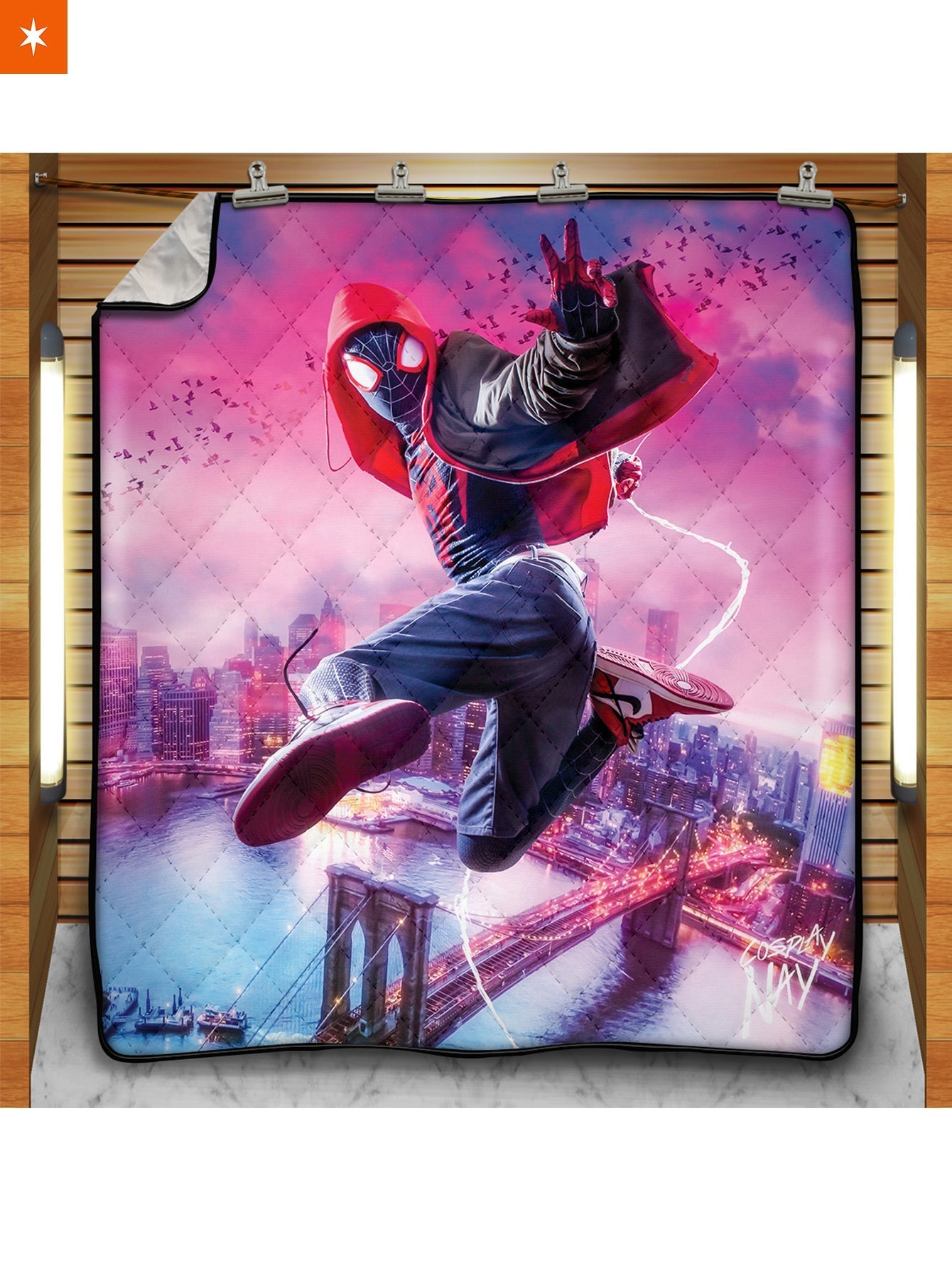 Fandomaniax - Spidey Miles - Signed Quilt Blanket