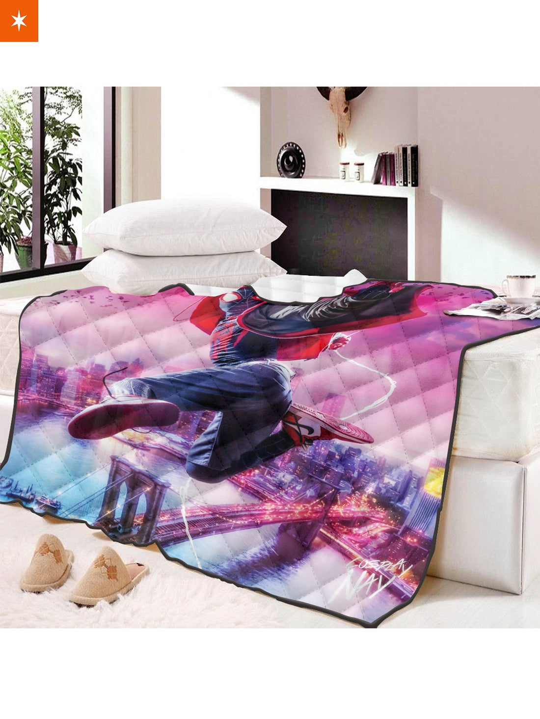 Fandomaniax - Spidey Miles - Signed Quilt Blanket