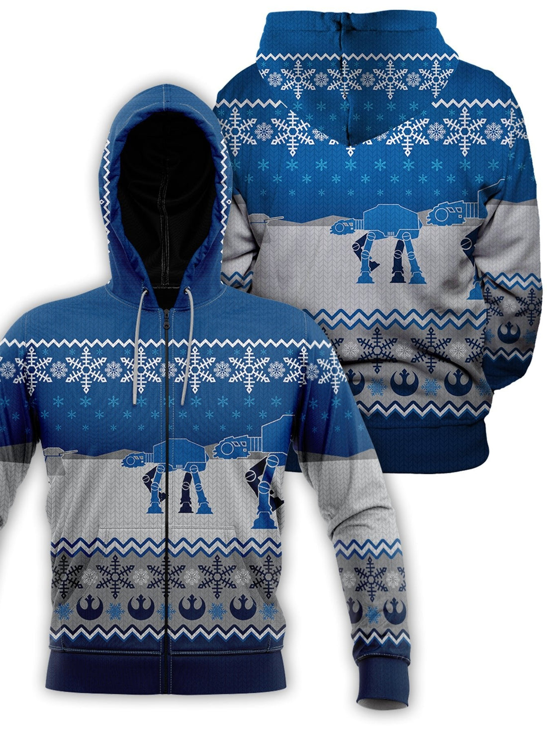 Fandomaniax - Star Wars Christmas Unisex Zipped Hoodie