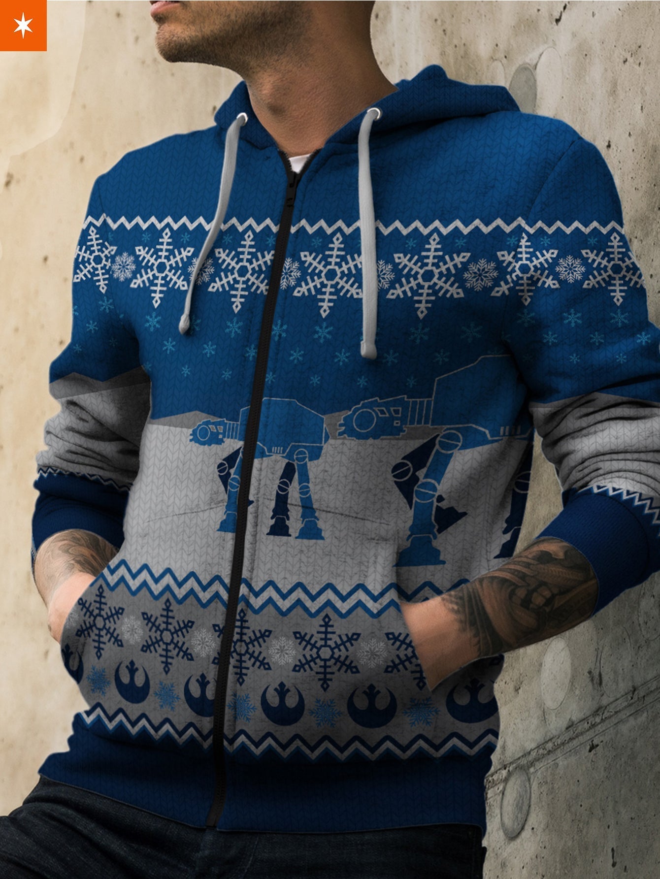 Fandomaniax - Star Wars Christmas Unisex Zipped Hoodie