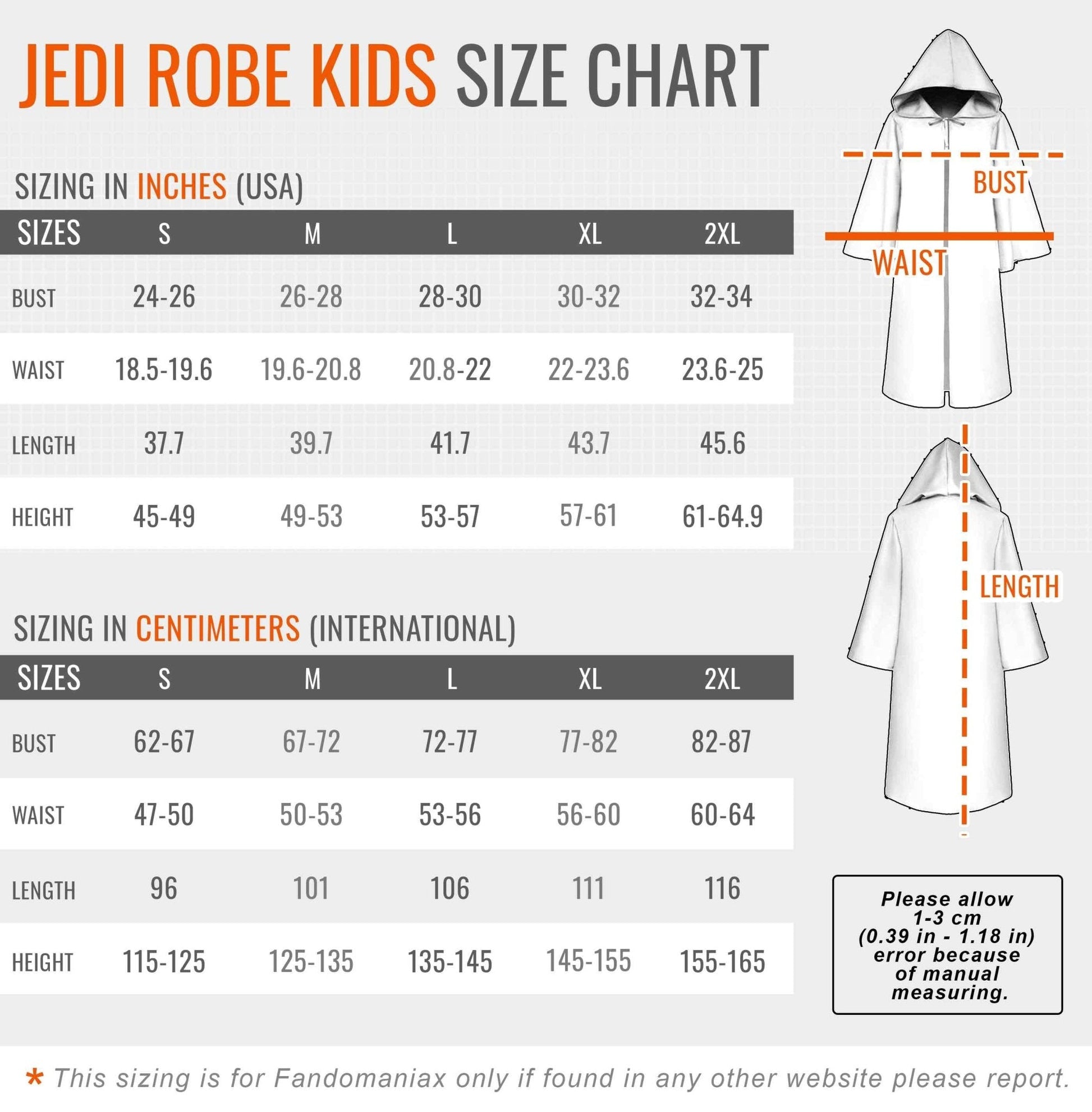 Fandomaniax - [Buy 1 Get 1 SALE] Star Wars Jedi Robe (Kids)