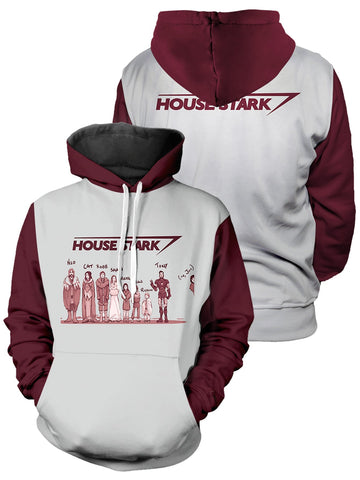 Fandomaniax - Stark Family Members Unisex Pullover Hoodie