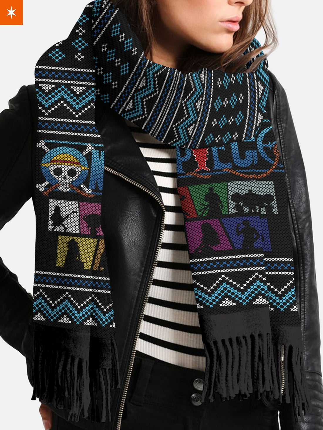 Fandomaniax - Straw Hat Crew Silhouette Wool Scarf