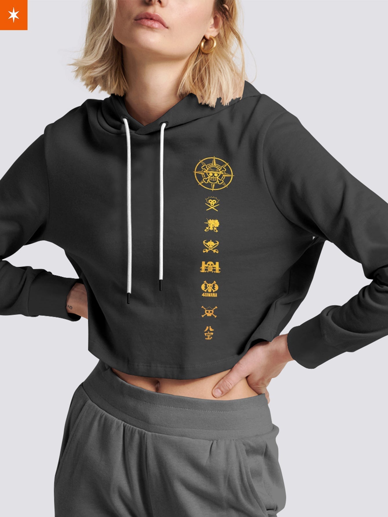 Fandomaniax - Straw Hat Grand Fleet Cropped Hoodie