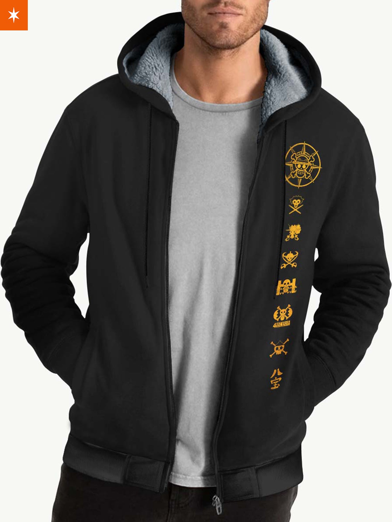 Fandomaniax - [Buy 1 Get 1 SALE] Straw Hat Grand Fleet Velvet Hoodie