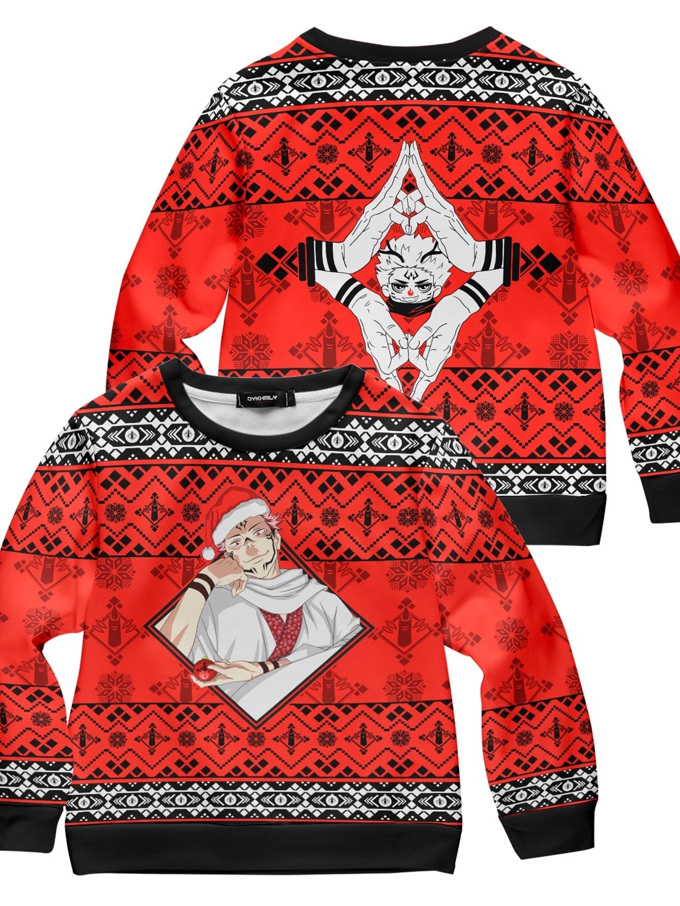 Fandomaniax - Sukuna Christmas Kids Unisex Wool Sweater