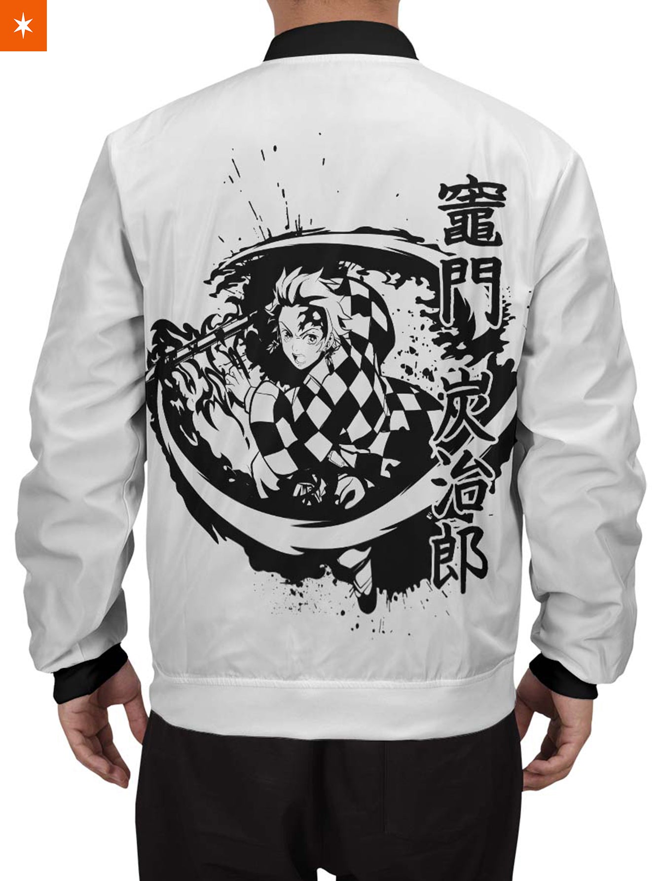 Fandomaniax - Tanjiro B&W Bomber Jacket