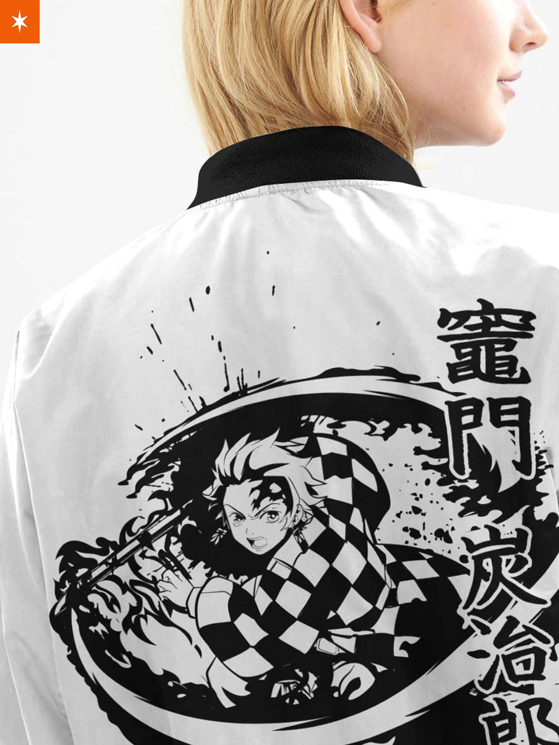 Fandomaniax - Tanjiro B&W Bomber Jacket