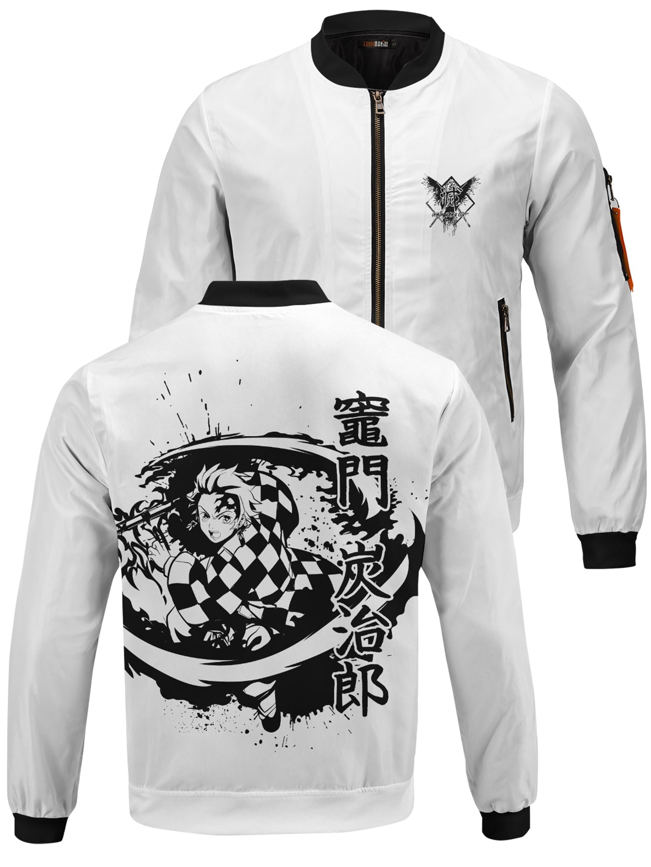 Fandomaniax - Tanjiro B&W Bomber Jacket