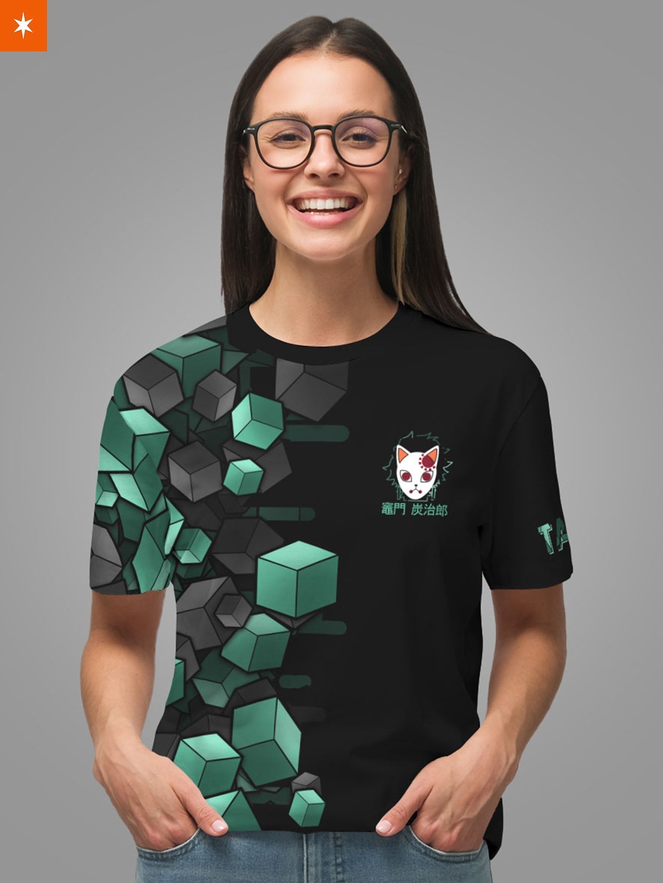 Fandomaniax - Tanjiro Cube Unisex T-Shirt