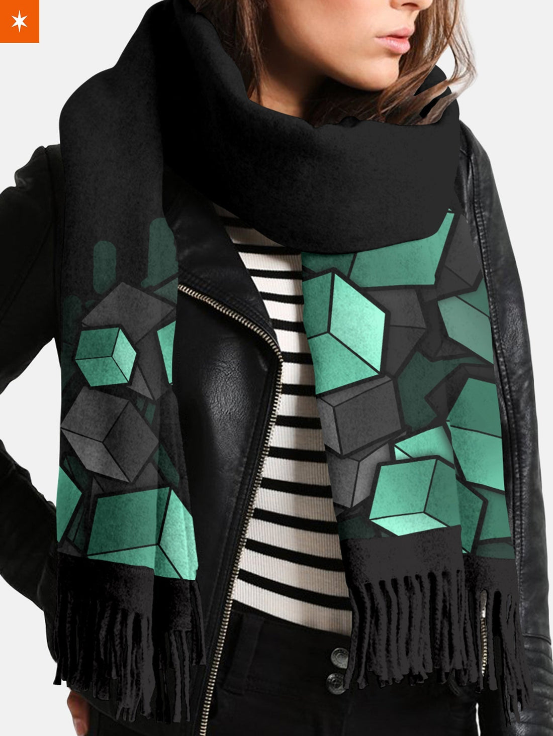 Fandomaniax - Tanjiro Cube Wool Scarf