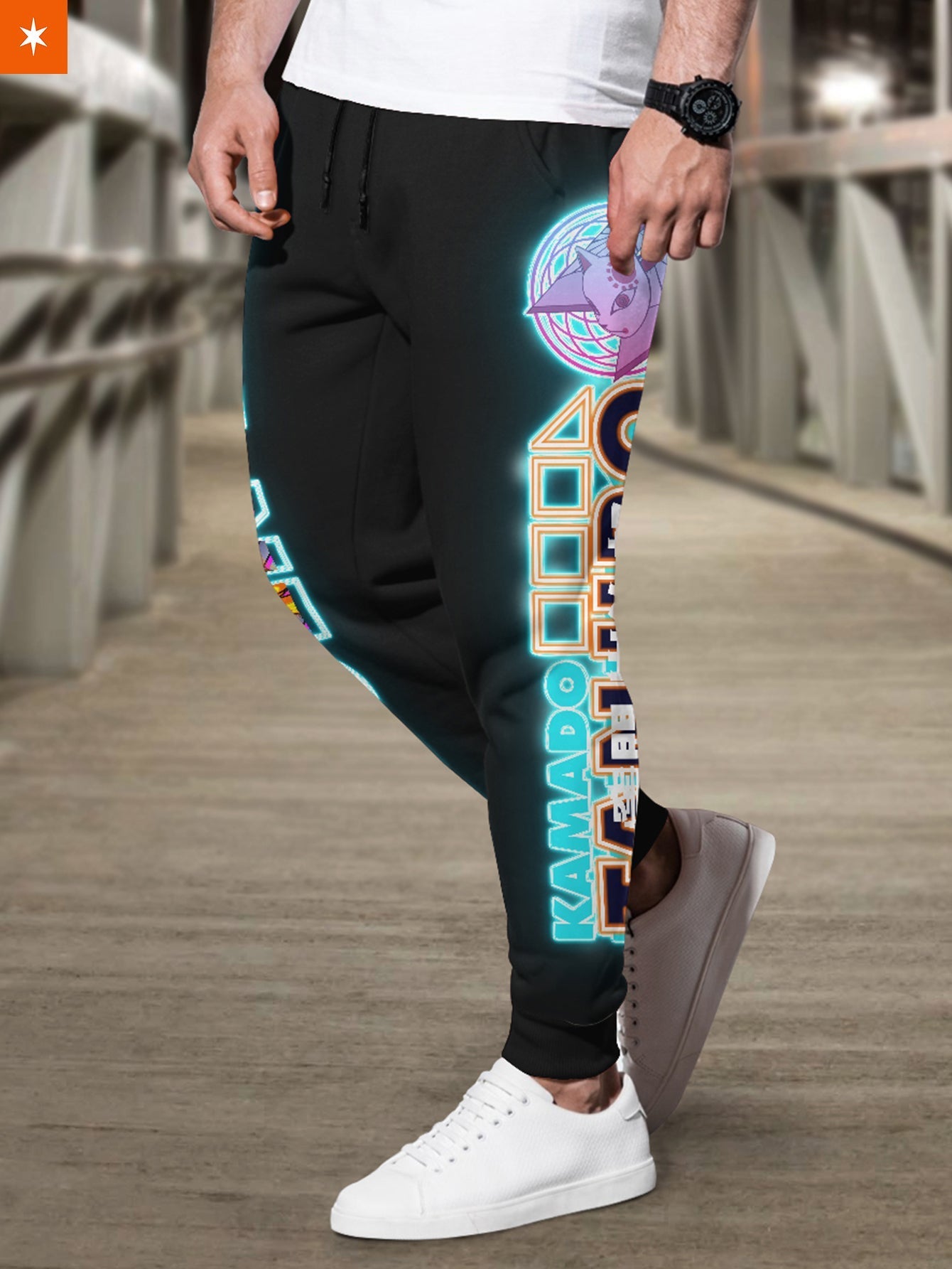 Fandomaniax - Tanjiro Neon Jogger Pants