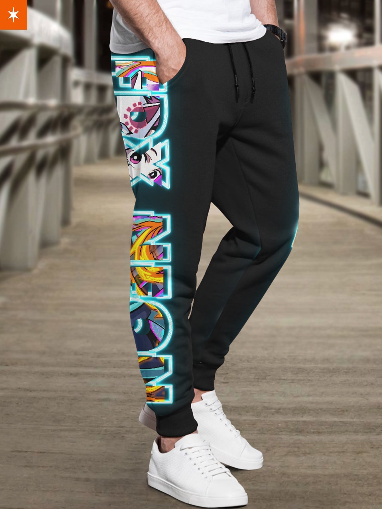 Fandomaniax - Tanjiro Neon Jogger Pants