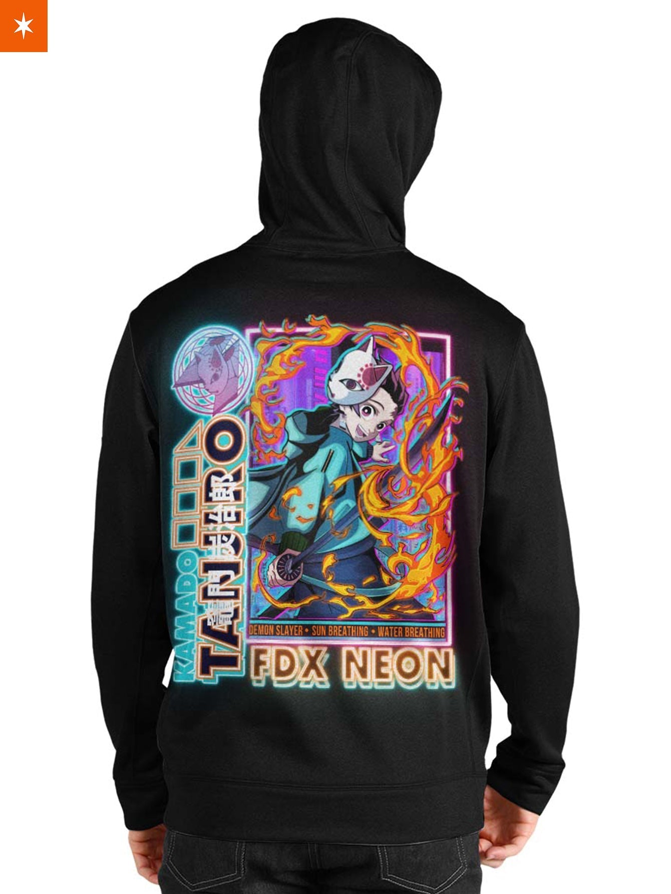 Fandomaniax - Tanjiro Neon Unisex Pullover Hoodie