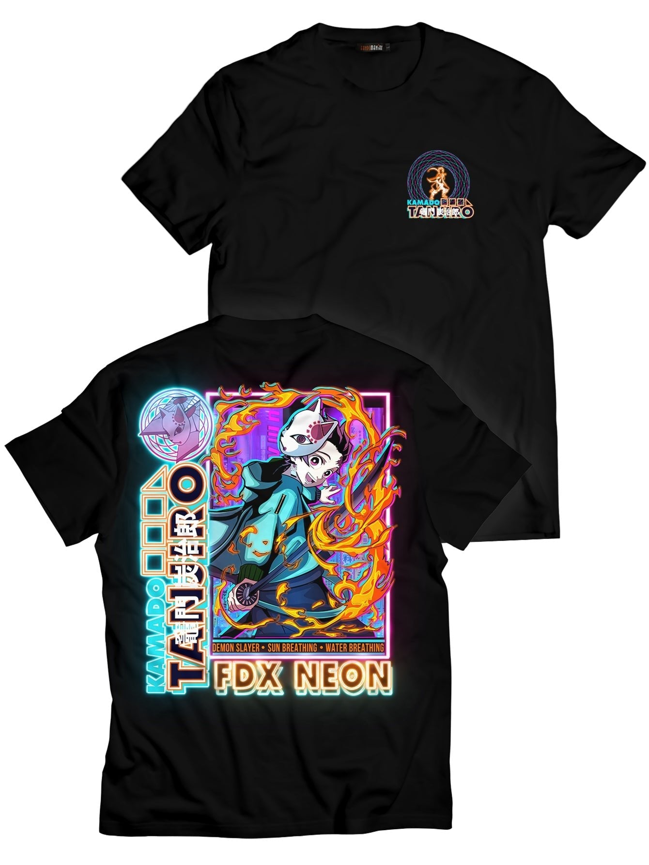 Fandomaniax - Tanjiro Neon Unisex T-Shirt