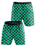 Fandomaniax - Tanjiro Plaid Beach Shorts