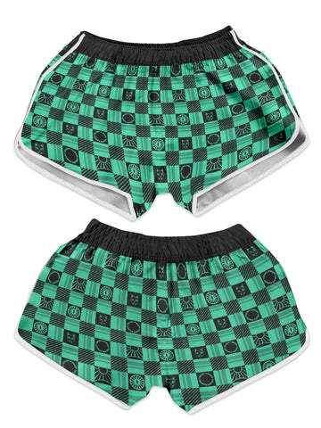 Fandomaniax - Tanjiro Plaid Women Beach Shorts