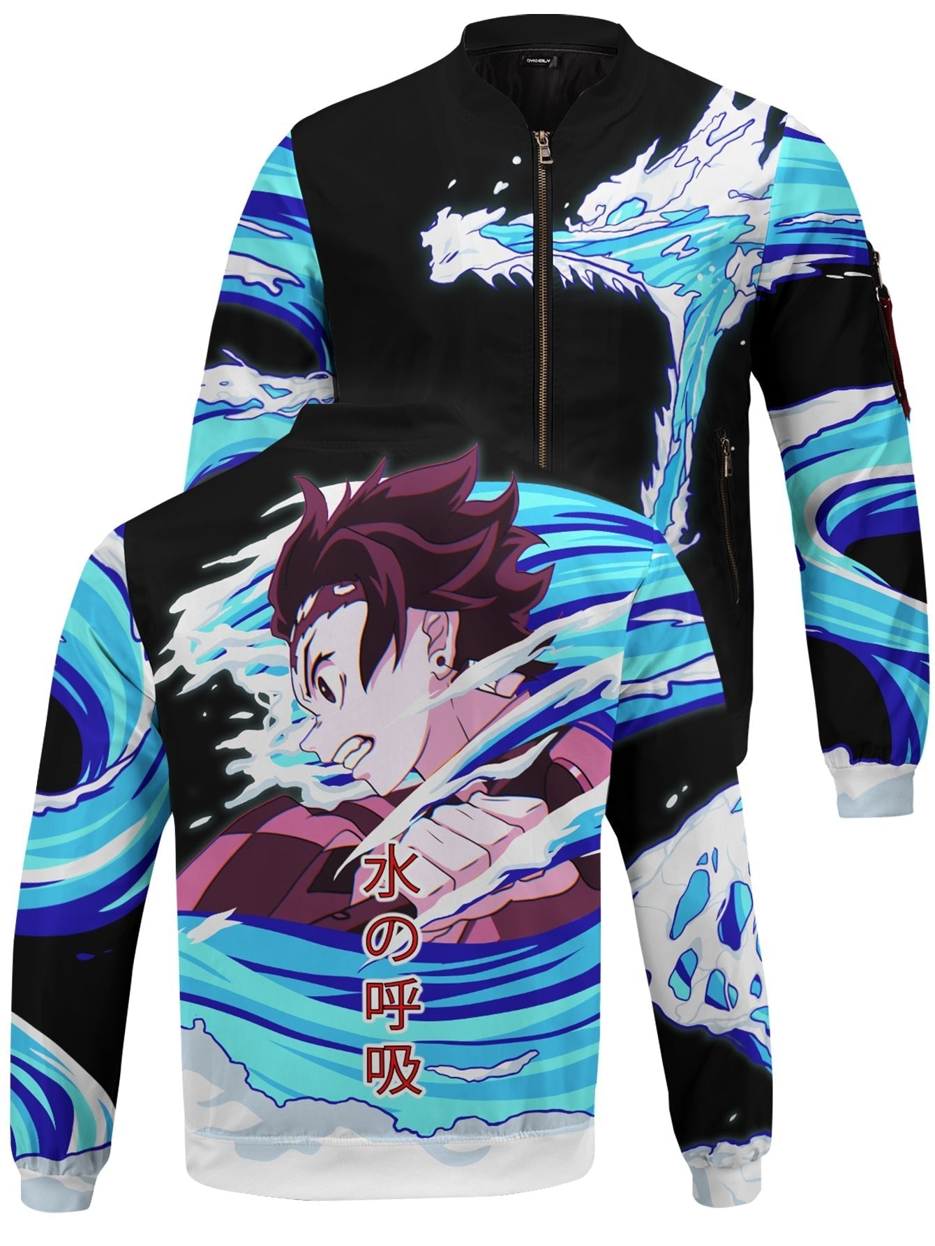 Fandomaniax - Tanjiro Water Style Bomber Jacket