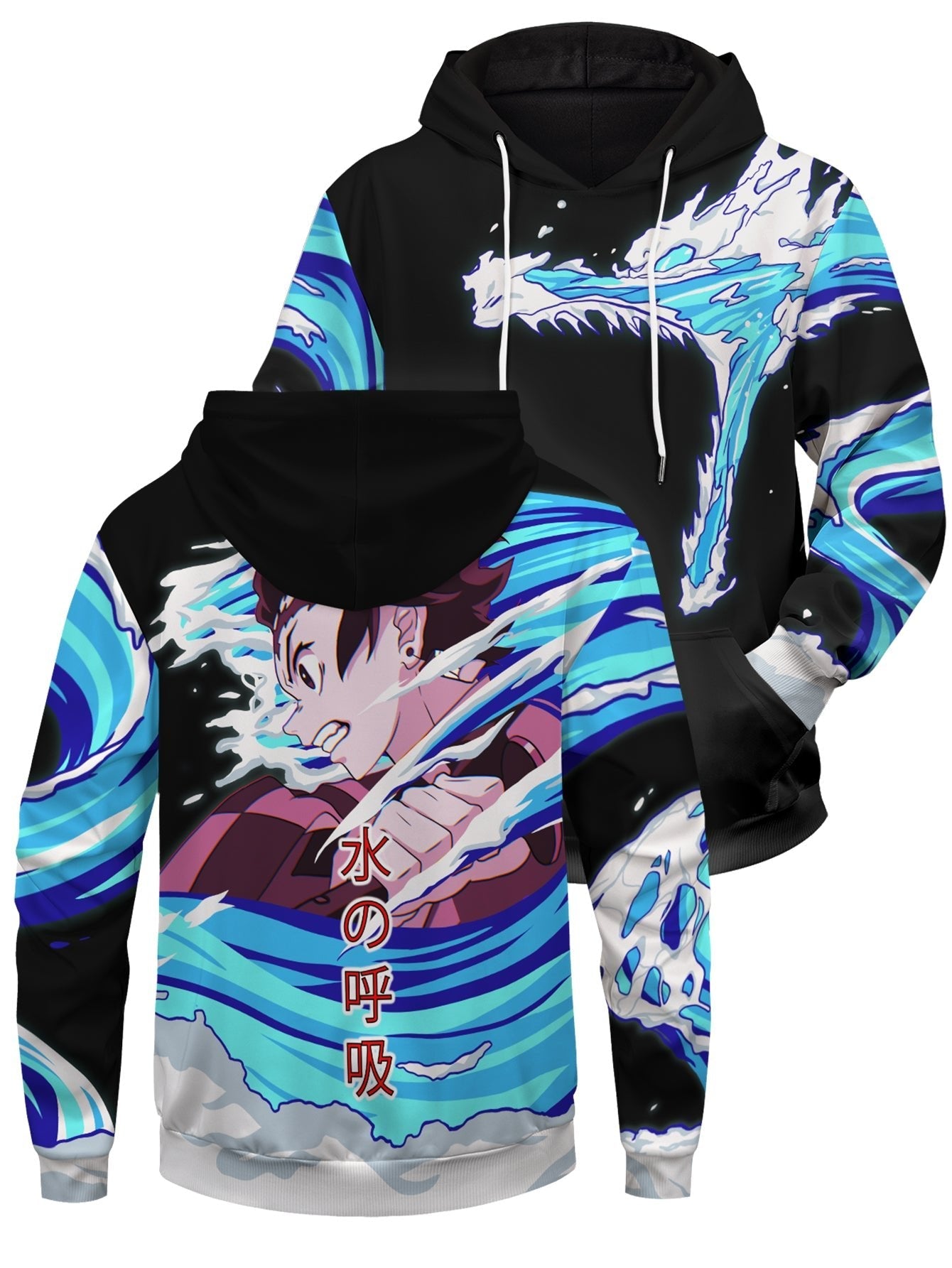 Fandomaniax - Tanjiro Water Style Unisex Pullover Hoodie