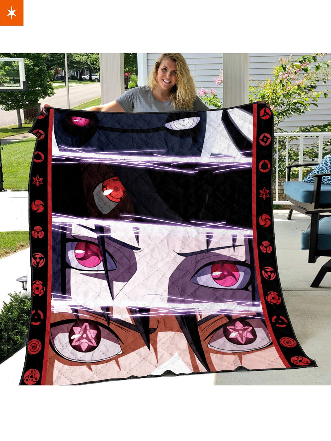 Fandomaniax - The Uchiha Quilt Blanket