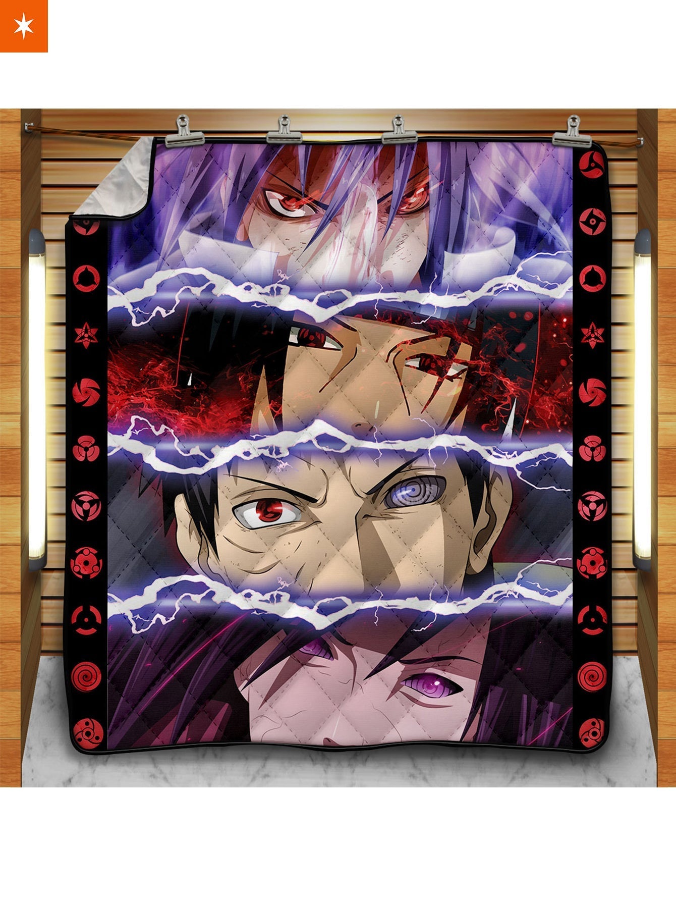 Fandomaniax - The Uchiha Quilt Blanket