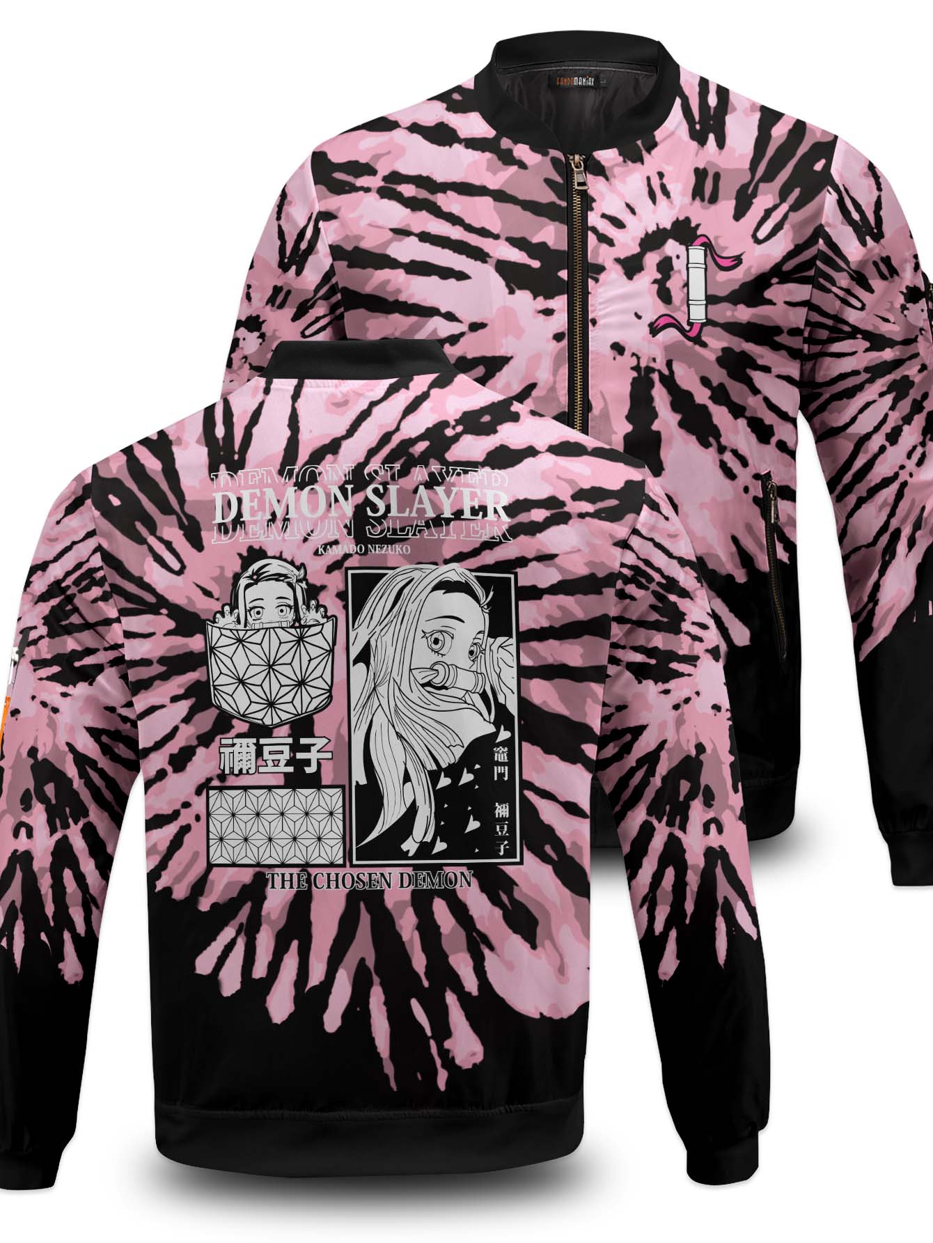 Fandomaniax - Tie Dye Nezuko Bomber Jacket