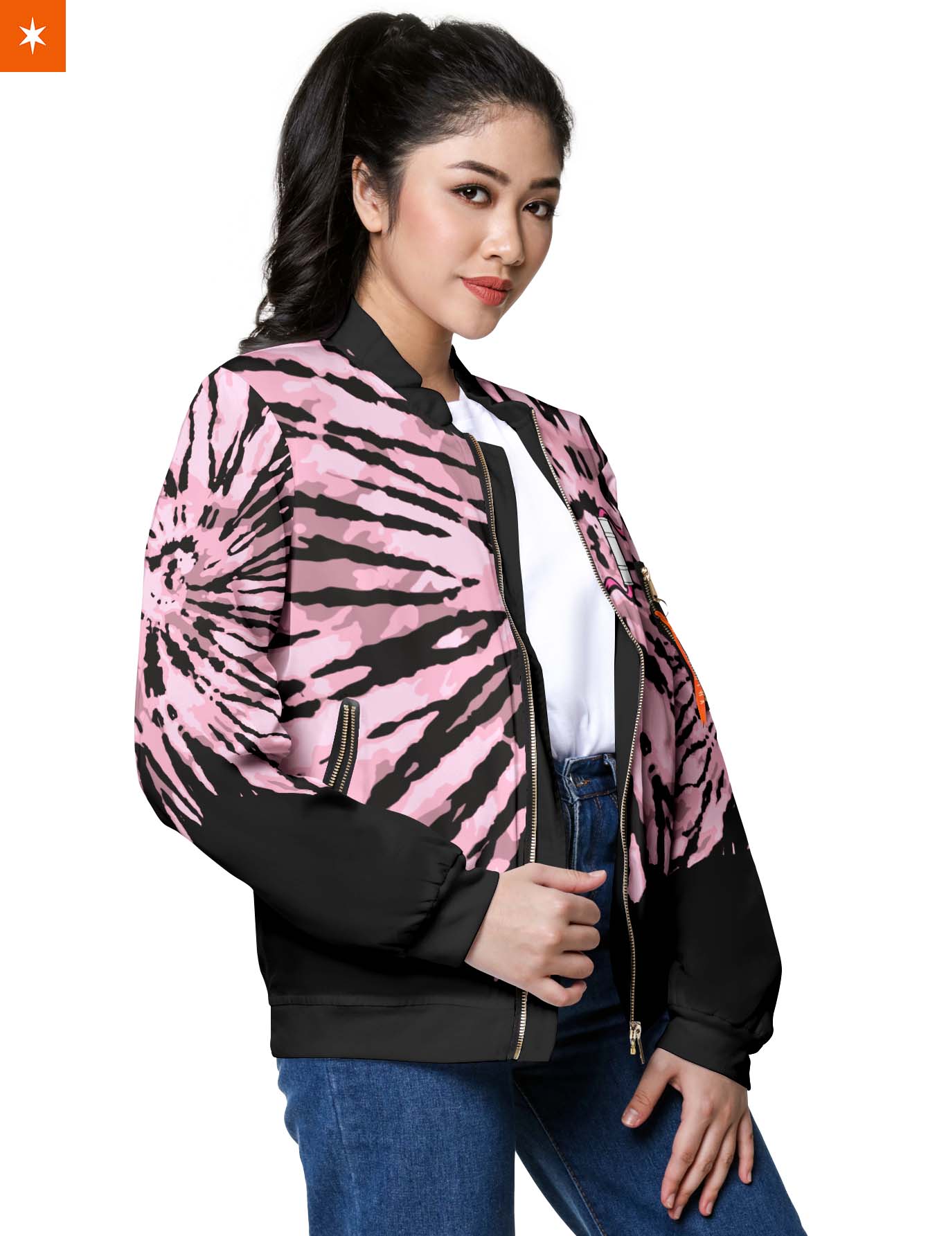 Fandomaniax - Tie Dye Nezuko Bomber Jacket