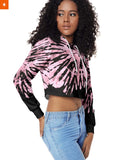 Fandomaniax - Tie Dye Nezuko Cropped Hoodie