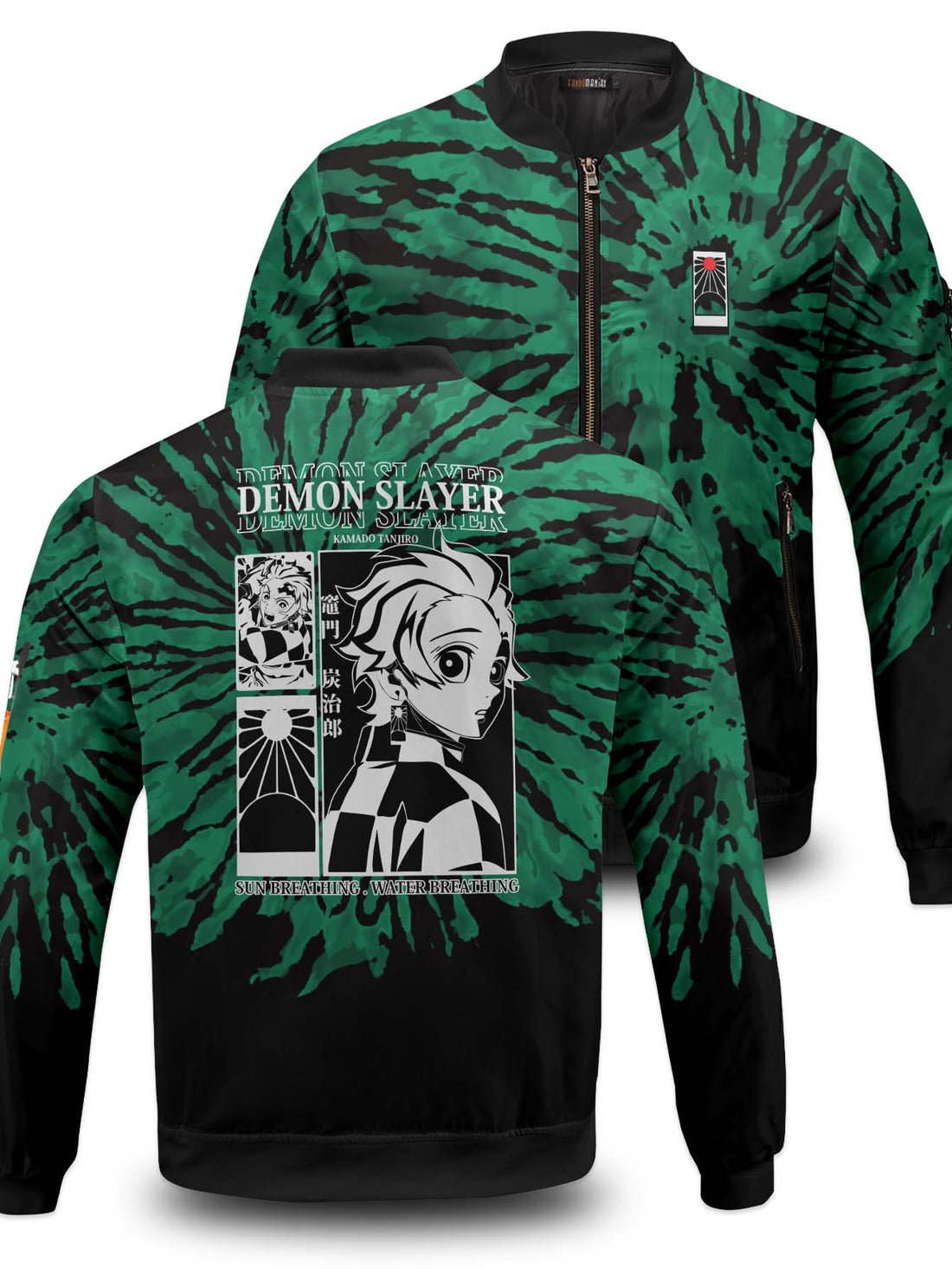 Fandomaniax - Tie Dye Tanjiro Bomber Jacket