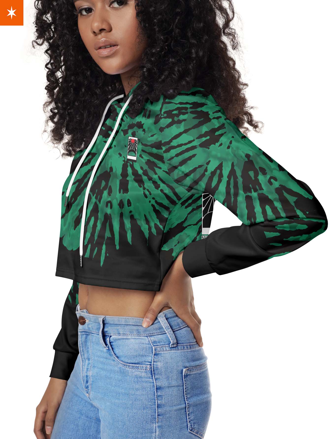 Fandomaniax - Tie Dye Tanjiro Cropped Hoodie