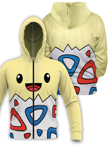 Fandomaniax - Togepi Unisex Zipped Hoodie