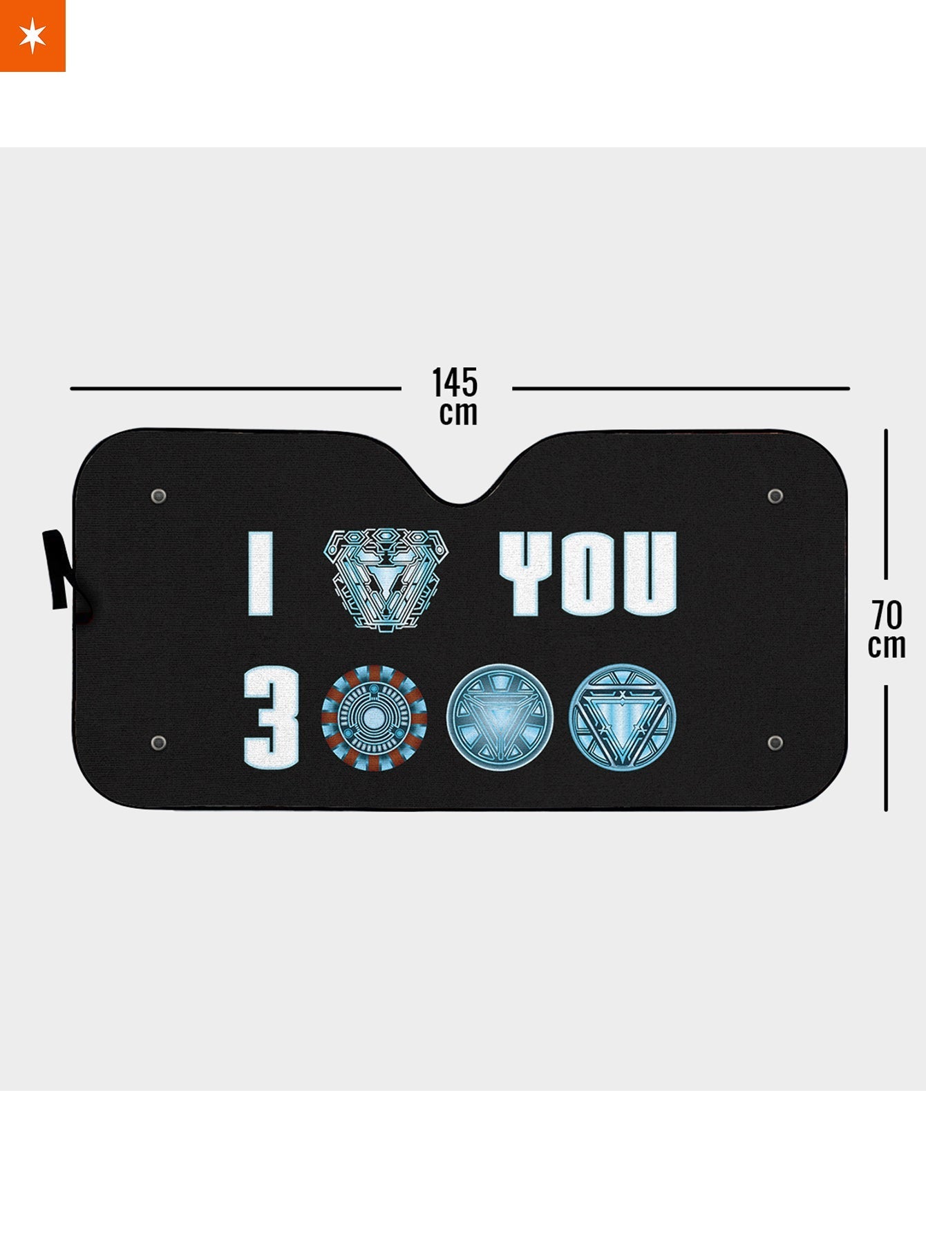 Fandomaniax - Tony Stark Love You 3000 Auto Sun Shade