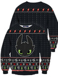 Fandomaniax - Toothless Christmas Unisex Wool Sweater