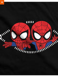 Fandomaniax - Twin Spiderman Peeking Maternity T-Shirt